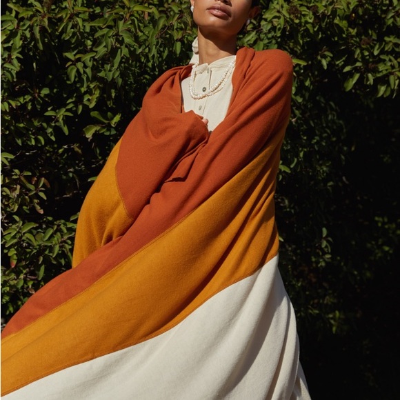 DONNI Blanket Scarf Color Block Autumn NWT - Picture 2 of 5